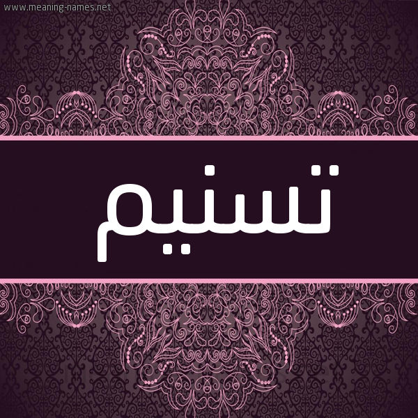 شكل 4 صوره زخرفة عربي للإسم بخط عريض صورة اسم تسنيم Tsnym