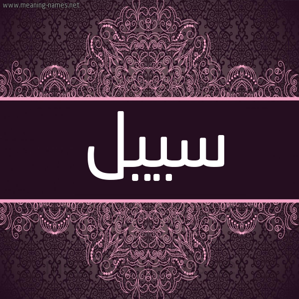 شكل 4 صوره زخرفة عربي للإسم بخط عريض صورة اسم سييل siel