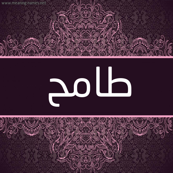 شكل 4 صوره زخرفة عربي للإسم بخط عريض صورة اسم طامح Tamh