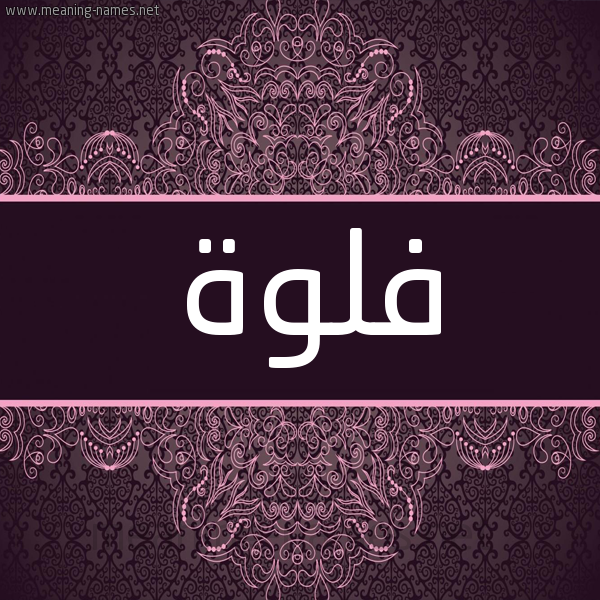 شكل 4 صوره زخرفة عربي للإسم بخط عريض صورة اسم فلوة Flwh