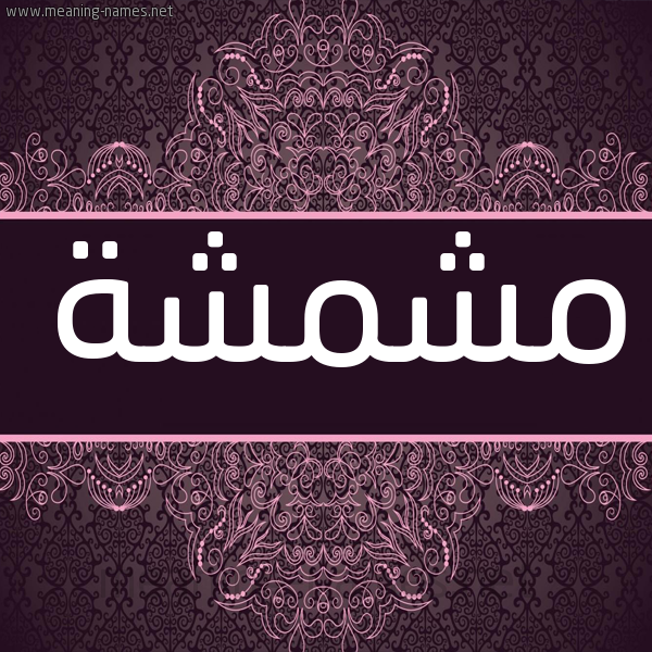 شكل 4 صوره زخرفة عربي للإسم بخط عريض صورة اسم مِشْمِشة MESHMESHH