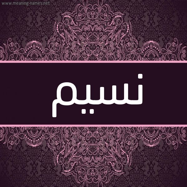 شكل 4 صوره زخرفة عربي للإسم بخط عريض صورة اسم نَسيم NASIM