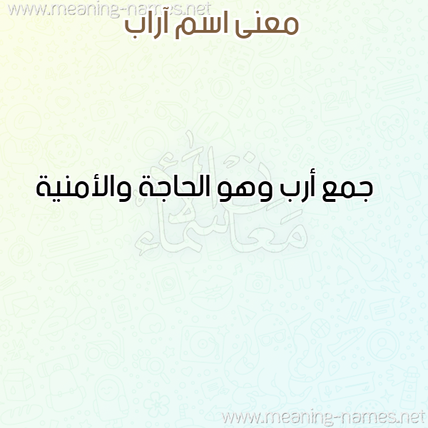 معاني الأسماء على صورة صورة اسم آراب ARAB