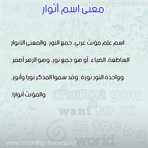 صورة اسم أَنْوار AANOAR معاني الأسماء على صورة صورة اسم أَنْوار AANOAR معاني الأسماء على صورة
