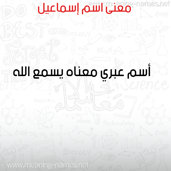 صورة اسم إسماعيل Esmael معاني الأسماء على صورة