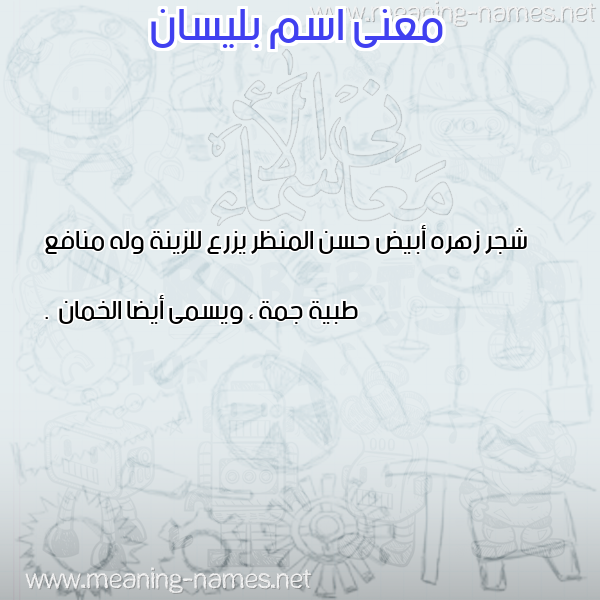 معاني الأسماء على صورة صورة اسم بليسان Blisan معاني الأسماء على صورة صورة اسم بليسان Blisan