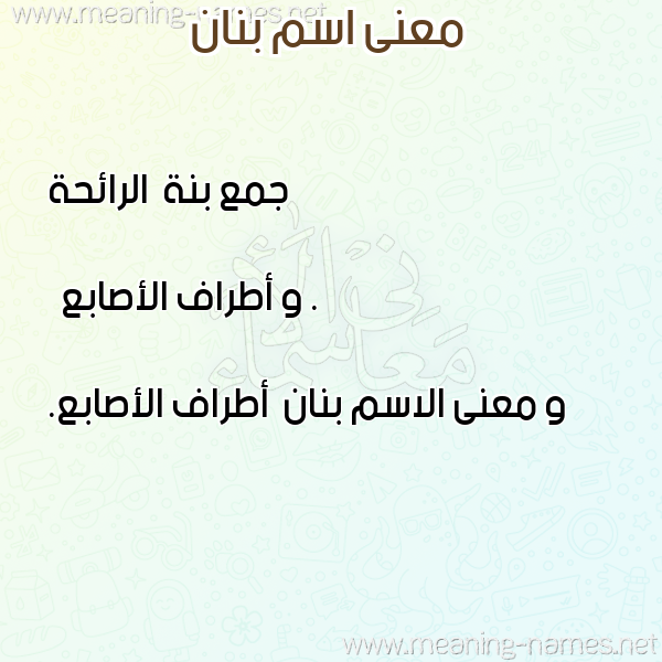 معاني الأسماء على صورة صورة اسم بنان Bnan معاني الأسماء على صورة صورة اسم بنان Bnan
