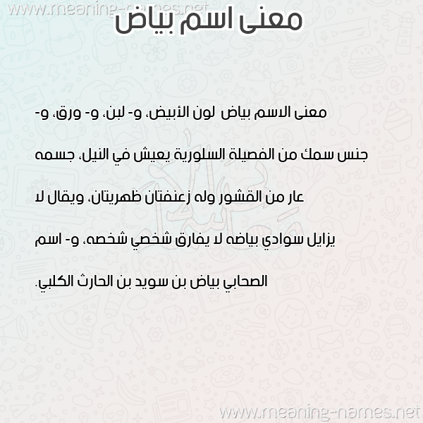 صورة اسم بياض Byad معاني الأسماء على صورة