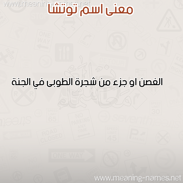 معاني الأسماء على صورة صورة اسم توتشا Totsha