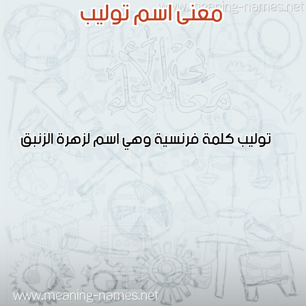 صورة اسم توليب Tolib معاني الأسماء على صورة