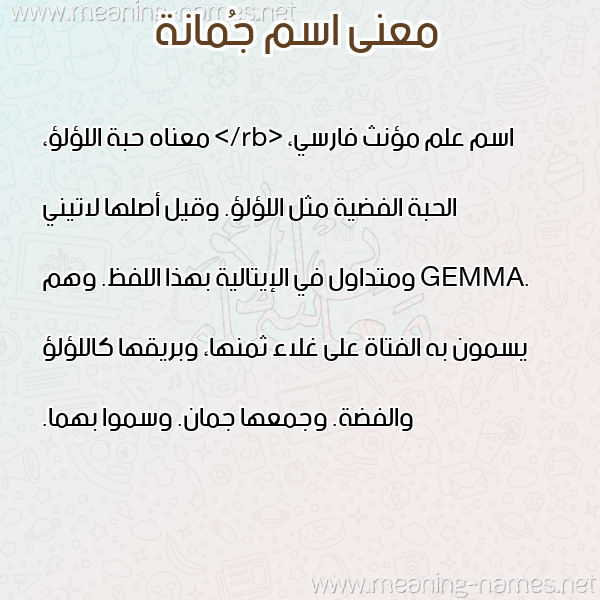 معاني الأسماء على صورة صورة اسم جُمانة GOMANH معاني الأسماء على صورة صورة اسم جُمانة GOMANH