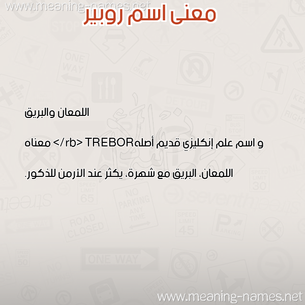 معاني الأسماء على صورة صورة اسم روبير Robert