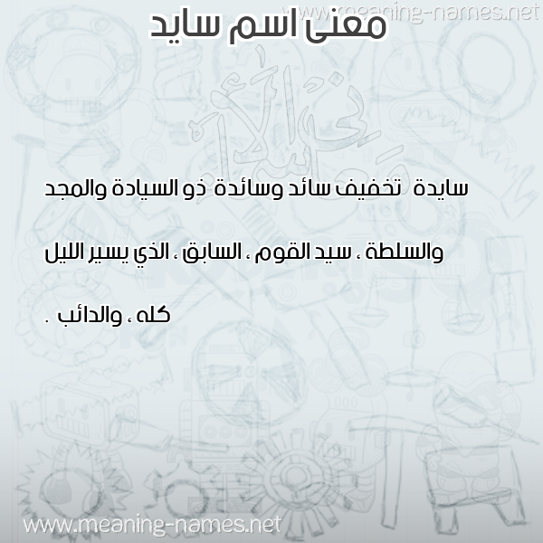 معاني الأسماء على صورة صورة اسم سايد SAID معاني الأسماء على صورة صورة اسم سايد SAID