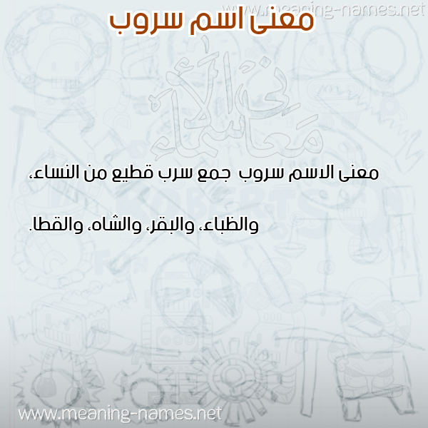 صورة اسم سروب Srwb معاني الأسماء على صورة
