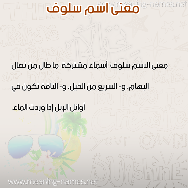 معاني الأسماء على صورة صورة اسم سلوف Slwf معاني الأسماء على صورة صورة اسم سلوف Slwf