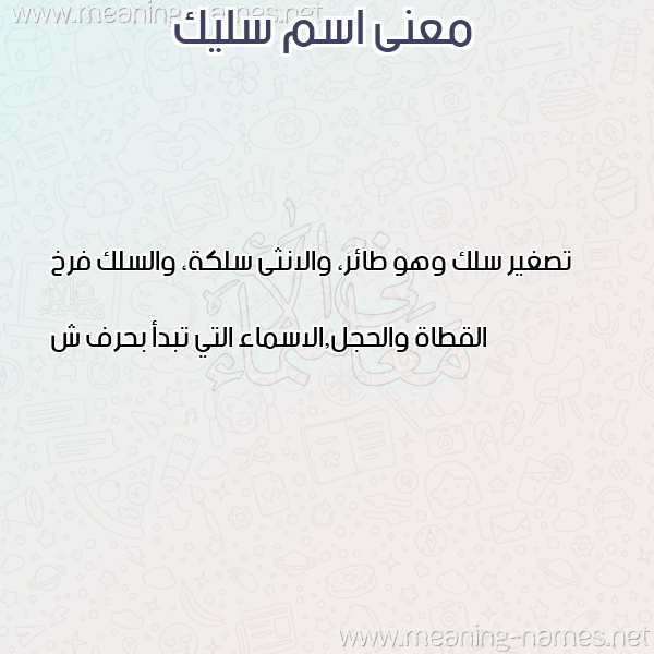 صورة اسم سليك SLIK معاني الأسماء على صورة صورة اسم سليك SLIK معاني الأسماء على صورة