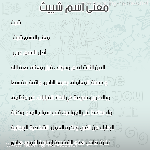 صورة اسم شييث Seth معاني الأسماء على صورة