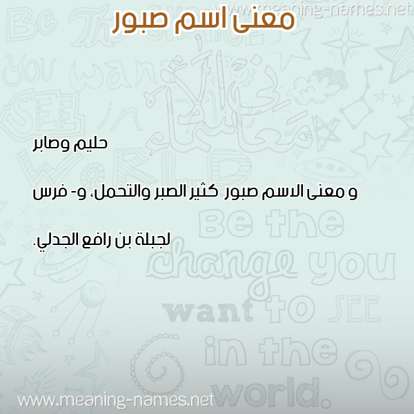 صورة اسم صبور Sbwr معاني الأسماء على صورة صورة اسم صبور Sbwr معاني الأسماء على صورة