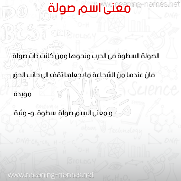 صورة اسم صولة Swlh معاني الأسماء على صورة