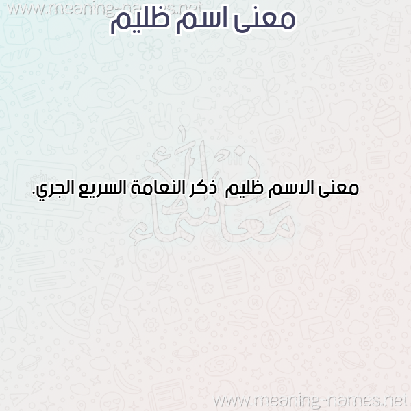 صورة اسم ظليم Zlym معاني الأسماء على صورة صورة اسم ظليم Zlym معاني الأسماء على صورة