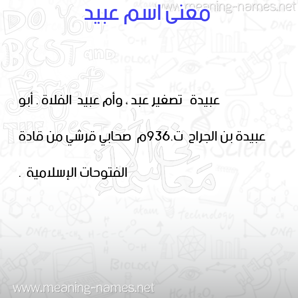 صورة اسم عبيد Abid معاني الأسماء على صورة صورة اسم عبيد Abid معاني الأسماء على صورة