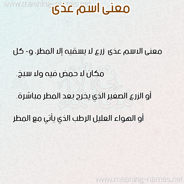 صورة اسم عذى Atha معاني الأسماء على صورة صورة اسم عذى Atha معاني الأسماء على صورة