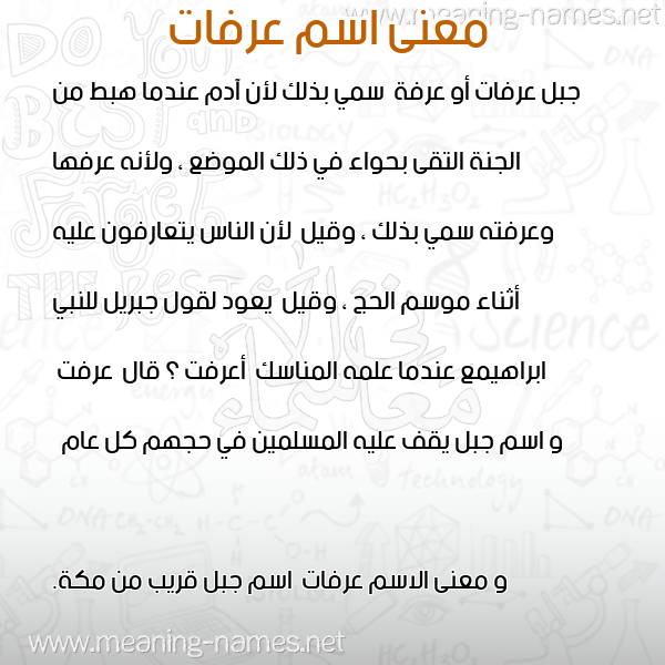 صورة اسم عرفات Arafat معاني الأسماء على صورة صورة اسم عرفات Arafat معاني الأسماء على صورة