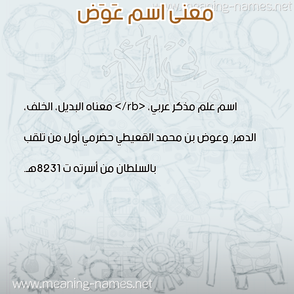 صورة اسم عَوَض AAOAD معاني الأسماء على صورة صورة اسم عَوَض AAOAD معاني الأسماء على صورة