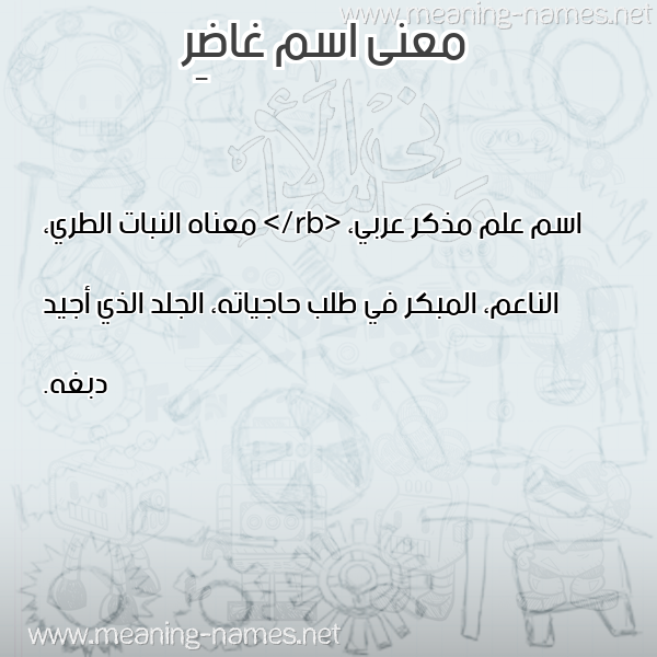 صورة اسم غاضِر GHADER معاني الأسماء على صورة صورة اسم غاضِر GHADER معاني الأسماء على صورة