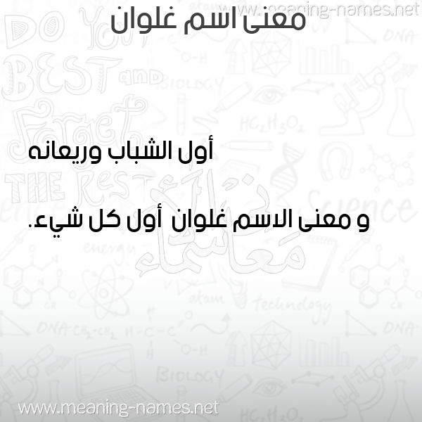 معاني الأسماء على صورة صورة اسم غلوان Ghlwan معاني الأسماء على صورة صورة اسم غلوان Ghlwan