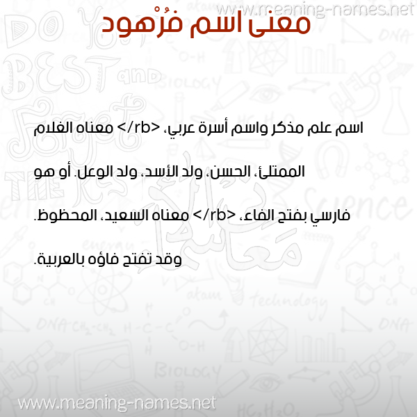 صورة اسم فُرْهود FORHOD معاني الأسماء على صورة صورة اسم فُرْهود FORHOD معاني الأسماء على صورة