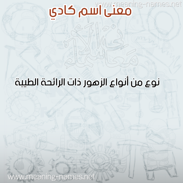 صورة اسم كادي KADI معاني الأسماء على صورة