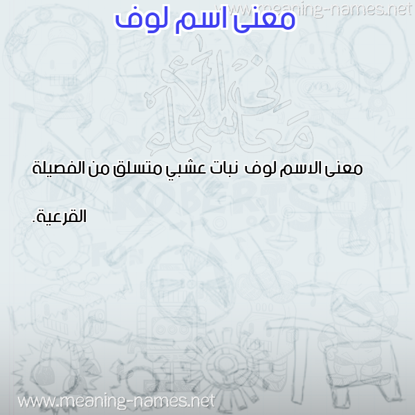 صورة اسم لوف Lwf معاني الأسماء على صورة