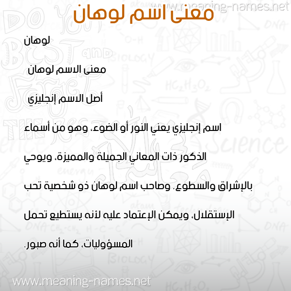 صورة اسم لوهان lohan معاني الأسماء على صورة صورة اسم لوهان lohan معاني الأسماء على صورة