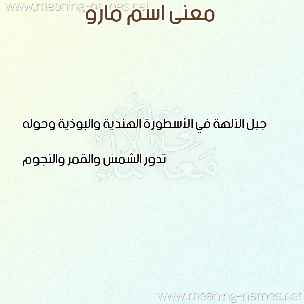 صورة اسم مارو Maro معاني الأسماء على صورة صورة اسم مارو Maro معاني الأسماء على صورة
