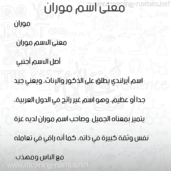 معاني الأسماء على صورة صورة اسم موران moran معاني الأسماء على صورة صورة اسم موران moran