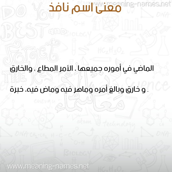 صورة اسم نافذ NAFZ معاني الأسماء على صورة