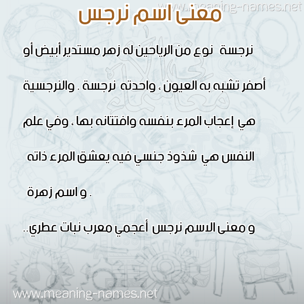 معاني الأسماء على صورة صورة اسم نرجس Nrjs معاني الأسماء على صورة صورة اسم نرجس Nrjs
