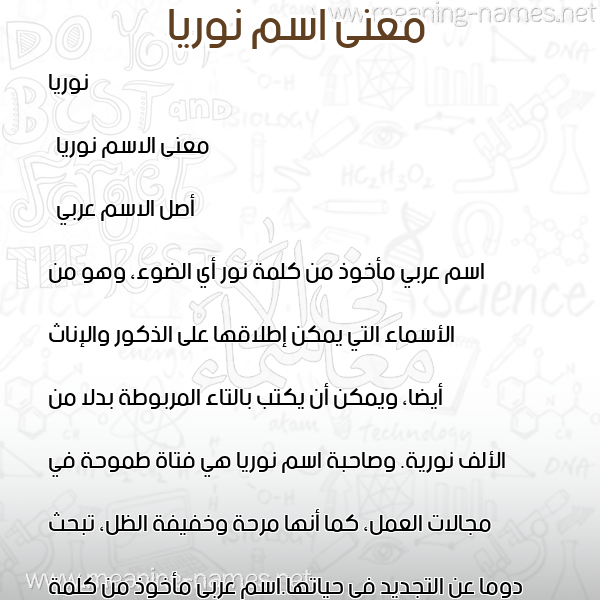معاني الأسماء على صورة صورة اسم نوريا Nuria معاني الأسماء على صورة صورة اسم نوريا Nuria