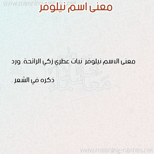 صورة اسم نيلوفر Nylwfr معاني الأسماء على صورة صورة اسم نيلوفر Nylwfr معاني الأسماء على صورة