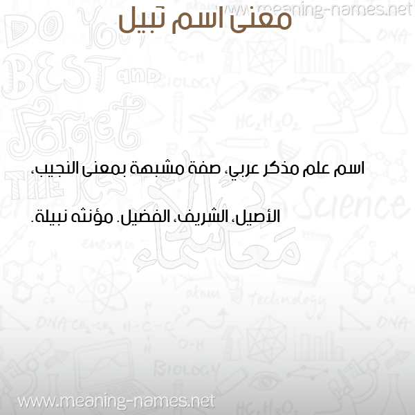 صورة اسم نَبيل NABIL معاني الأسماء على صورة