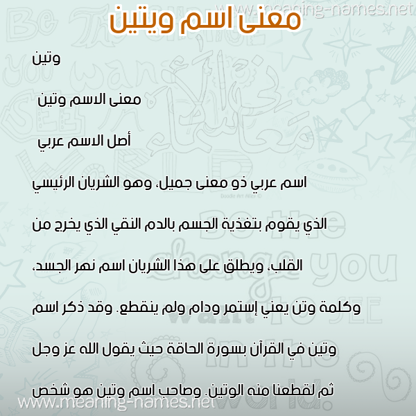 معاني الأسماء على صورة صورة اسم ويتين Waten معاني الأسماء على صورة صورة اسم ويتين Waten