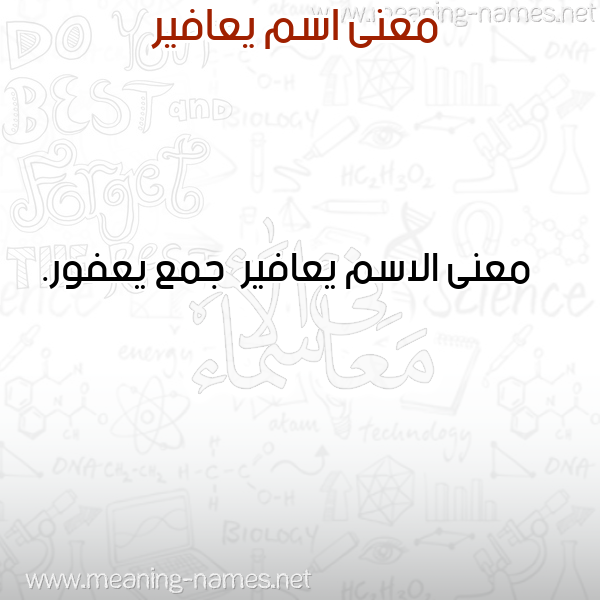 معاني الأسماء على صورة صورة اسم يعافير Y'afyr